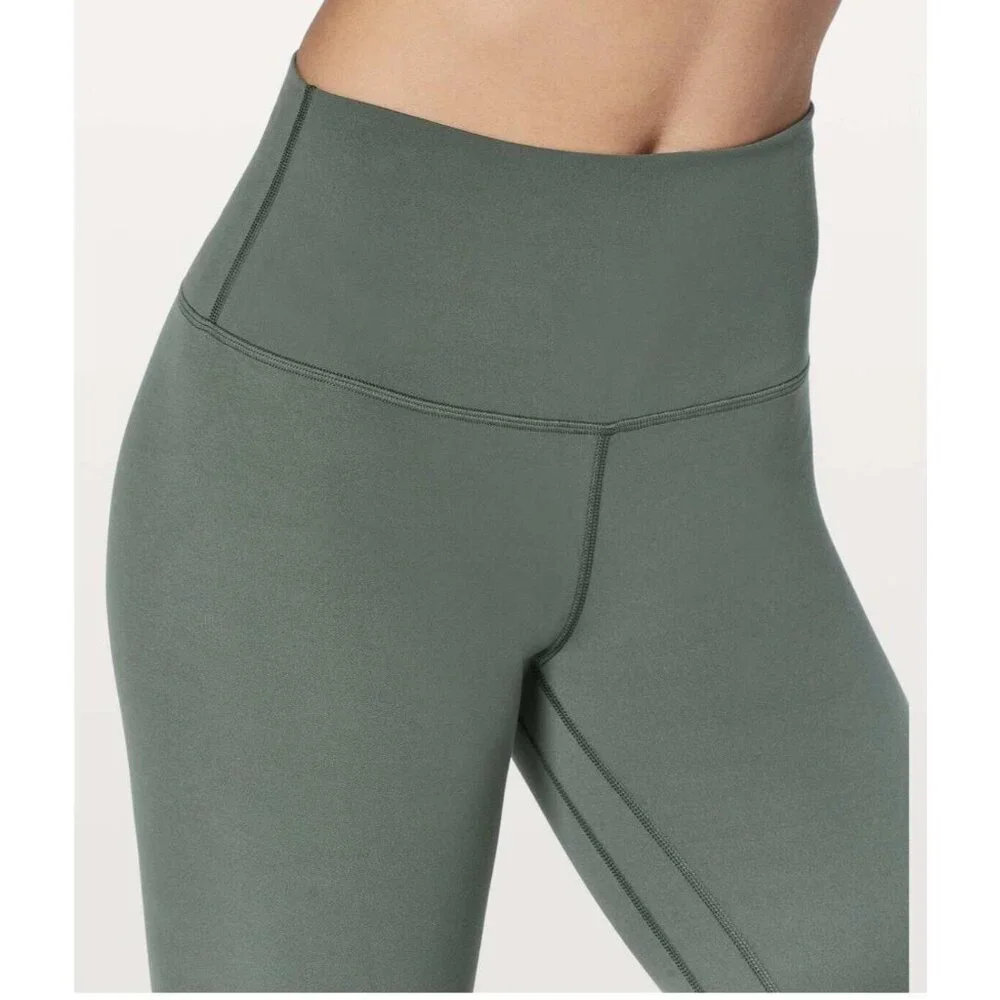 Lululemon Sz 2 Align Crop 21” Leggings High Rise Green Sage‎